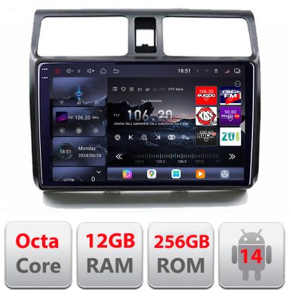 Navigatie Suzuki Swift 2003-2010 Edotec Kit-SWIFT 8 core QLED 2K 12+256GB 360 Android Waze USB Navigatie Internet Youtube Radio