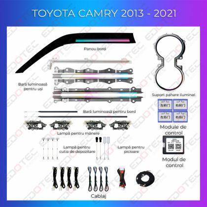 Toyota Camry 2018-2022 hangulatvilágítás komplett telefonvezérlő szett vagy gyári rendszer