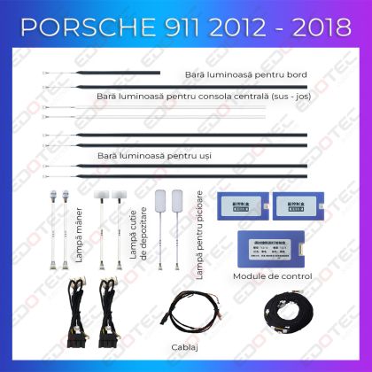 Porsche 911 2012-2018 hangulatvilágítás komplett telefonvezérlő szett vagy gyári rendszer