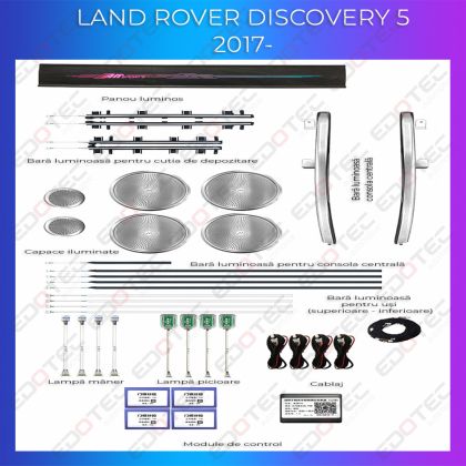Lumini Ambientale NIGHTVIBE Land Rover Discovery 5 trimuri control telefon sau sistem original