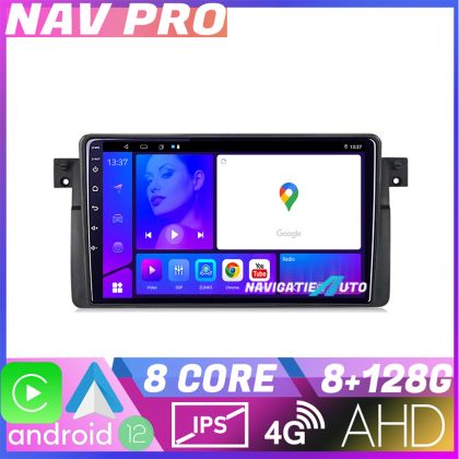 Navigatie BMW Seria 3 E46 KIT 052 EDOTEC-LITE Android Ecran 720P Octa Core 8 128 Carplay