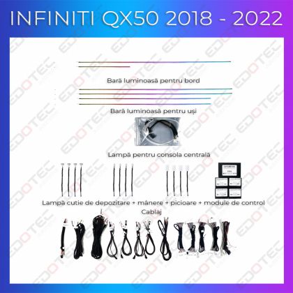 Inifnity QX50 hangulatvilágítás 2018-2022 komplett telefonvezérlő szett vagy eredeti rendszer