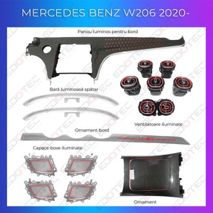 Mercedes C osztály W206 2020 hangulatvilágítás - az eredeti rendszerről és telefonról vezérelhető