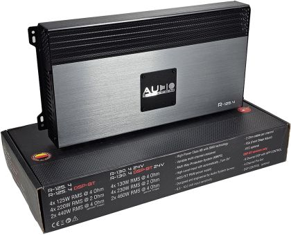 Audio System R-125.4 4 csatornás audioerősítő, A - B osztály, SQ erősítő, 2 - 4 OHM