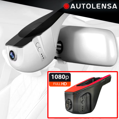 Keret nélküli univerzális DVR kamera, univerzális 300A modell, 1080p Autolensa elülső kamera, 24/7 fekete modell EE300A
