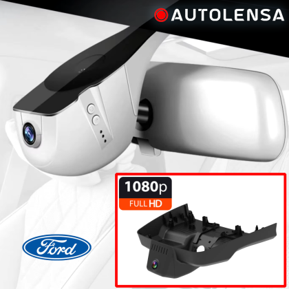 Keret nélküli DVR kamera Ford Mustang Mach-E 2021-24, Első kamera 1080p Autolensa, 24/7 modell Fekete FD19