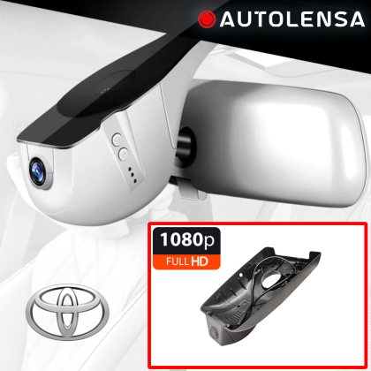 Keret nélküli DVR kamera Toyota RAV4 alacsony-középkategóriás 2019-22, első kamera 1080p Autolensa, 24/7 modell fekete FTQC07