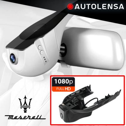 Keret nélküli DVR kamera Maserati Levante/Quattroporte/Ghibli, Első kamera 1080p Autolensa, 24/7 modell fekete MSLD02