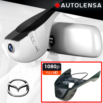 Keret nélküli DVR kamera Mazda 3 2020-23, első kamera 1080p Autolensa, 24/7 modell fekete MZD02