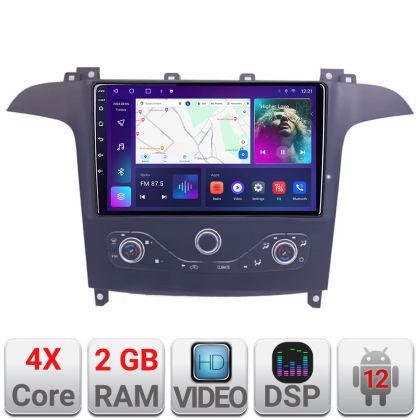 Navigatie Ford S-max 2006-2014 dedicata Android radio gps internet 2+32 KIT-smax-navi+EDT-E209v2