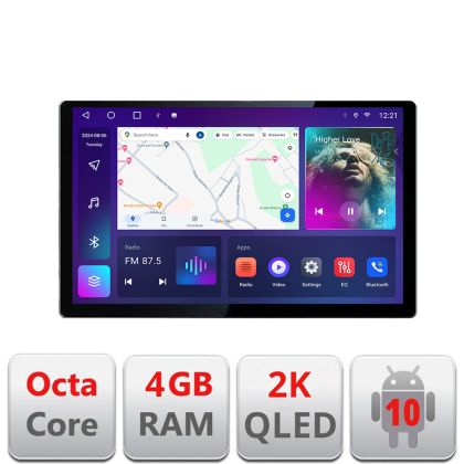 Navigatie Lexus NX 2011-2018 varianta high Qled 2K Octa Core 4+64 LTE 4G DSP Wifi 5Ghz android auto carplay radio gps internet kit-nx-2011-high+EDT-E413-2K