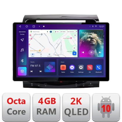 Navigatie Toyota Land Cruiser V8 L200 2009-2020 Qled 2K Octa Core 4+64 LTE 4G DSP Wifi 5Ghz android auto carplay radio gps internet kit-381-type-b+EDT-E413-2K+kit-10-9