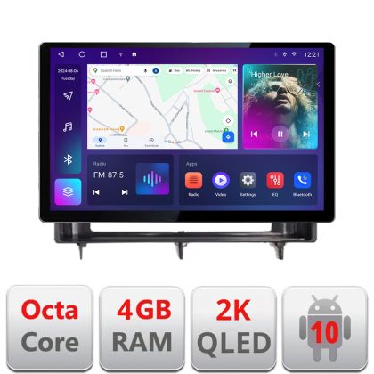 Navigatie Honda Civic 2022- Qled 2K Octa Core 4+64 LTE 4G DSP Wifi 5Ghz android auto carplay radio gps internet kit-civic2022+EDT-E413-2K+kit-10-9