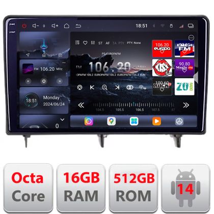 Navigatie Honda Civic 2022- Qled 2K Octa Core 16+512 LTE 4G DSP Wifi 5Ghz android auto carplay radio gps internet kit-civic2022+EDT-E810-2K