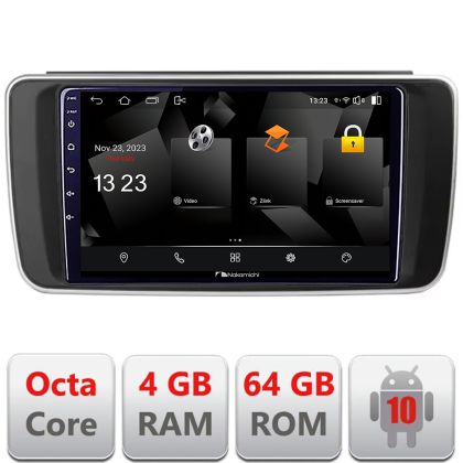 Navigatie Nissan Leaf 2018-2024 Nakamichi NAM5510 Qled Octa Core 720p 4+64 DSP 360 camera carplay android auto