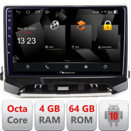 Navigatie Jeep Compass 2021- Nakamichi NAM5510 Qled Octa Core 720p 4+64 DSP 360 camera carplay android auto