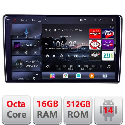 Navigatie Alfa Romeo Giulietta 2014-2020 Qled 2K Octa Core 16+512 LTE 4G DSP Wifi 5Ghz android auto carplay radio gps internet kit-giulietta-facelift+EDT-E809-2K