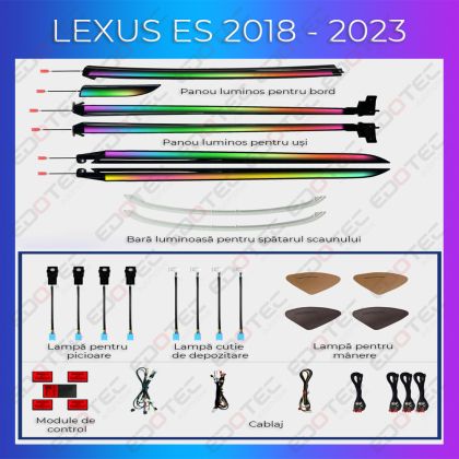 Lexus ES 2018-2023 hangulatvilágítás komplett telefonvezérlő szett vagy gyári rendszer