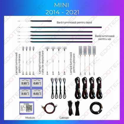 Mini Ambient Lights 2014 - 2021 komplett telefonvezérlő szett vagy eredeti rendszer