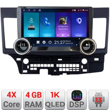 Navigatie MITSUBISHI LANCER Kit-037 Edotec  4+64 10.5 inch Incell 1K android Wifi 5Ghz gps internet  