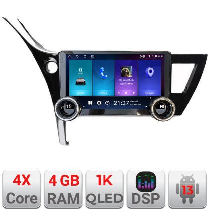 Navigatie Toyota Corolla 2017- Kit-corolla17 Edotec  4+64 10.5 inch Incell 1K android Wifi 5Ghz gps internet