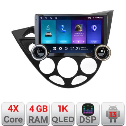 Navigatie Ford Focus 1 1998-2004 Edotec  4+64 10.5 inch Incell 1K android Wifi 5Ghz gps internet  kit-focus1