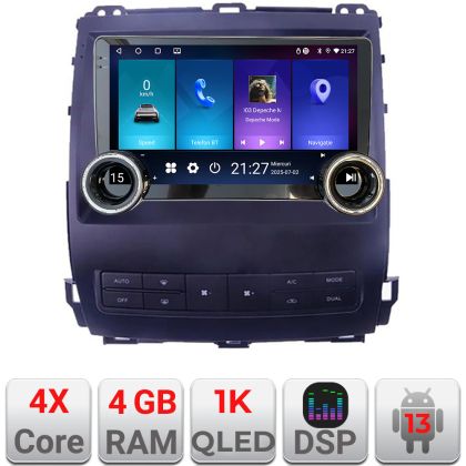 Navigáció Toyota Prado J120 2002-2009 Edotec 4+64 10.5 hüvelykes Incell 1K android Wifi 5Ghz gps internet