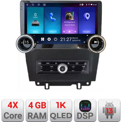 Navigatie Ford Mustang 2009-2014 Edotec  4+64 10.5 inch Incell 1K android Wifi 5Ghz gps internet  