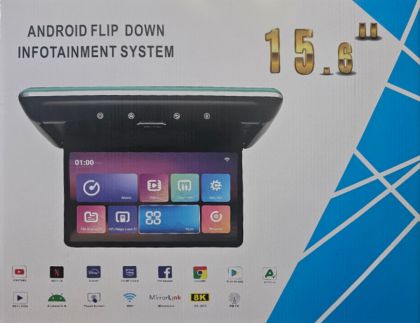 Mennyezeti monitor 15,6"-os Full HD érintőképernyővel és Android 8 magos 4+64 4G Wifi operációs rendszerrel