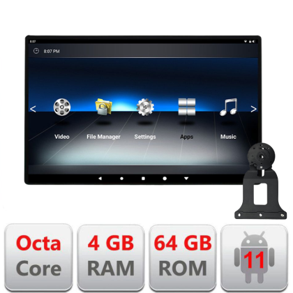 Monitor Android TRAVEL11.6A2-BENZ03 pentru tetieră cu prindere dedicată Ecran IPS tactil HD Video Music TV Player Intrare HDMI WiFi