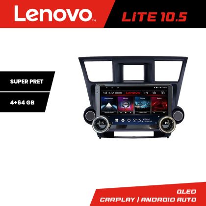 Navigatie Toyota Highlander 2007-2013 Lenovo  8 core 4+64 10.5 inch Incell 1K android Wifi 5Ghz gps internet