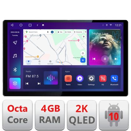 Navigáció VW PQB Qled 2K Octa Core 4+64 LTE 4G DSP Wifi 5Ghz android autó Carplay rádió gps internet EDT-E413-2K v2