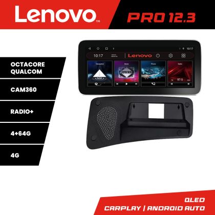 Navigatie Volvo S80 2006-2011 Lenovo PRO 4+64 12.3 inch qled android 4G DSP gps internet  8Core