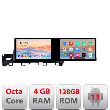 Navigáció Mazda 6 2018- Edotec 2 képernyő 8 magos 4+128 21.6 hüvelykes Incell android Wifi 5Ghz gps internet Co