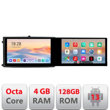 Navigatie Ssangyong Rexton 2019- Edotec 2 ecrane  8 core 4+128 21.6 inch Incell android Wifi 5Ghz gps internet  Kit-REXTON