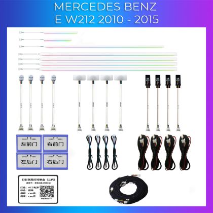 Mercedes E W212 2010-2015 hangulatvilágítás, komplett telefonvezérlő szett vagy gyári rendszer
