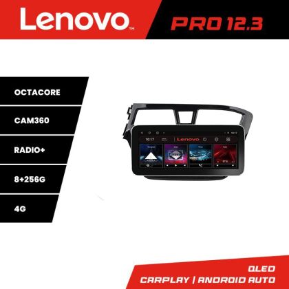 Navigáció Hyundai i20 2015-2018 Lenovo PRO 8+256 12,3 hüvelykes qled android 4G DSP gps internet Kit-517