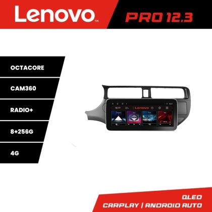 Navigáció Kia Rio 2012- K-204 Lenovo PRO 8+256 12,3 hüvelykes qled android 4G DSP gps internet 8Core