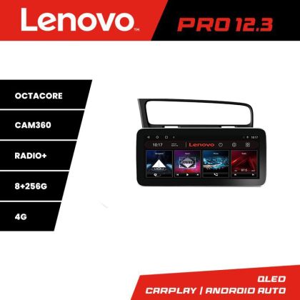 Navigáció VW Golf 7 K-491 Lenovo PRO 8+256 12,3 hüvelykes qled android 4G DSP gps internet 8Core
