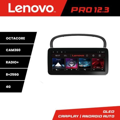 Navigáció Peugeot 607 Lenovo PRO 8+256 12,3 hüvelykes qled android 4G DSP gps internet Kit-607