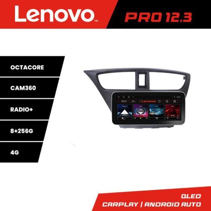 Navigáció Honda Civic 2012-2016 K-civic Lenovo PRO 8+256 12.3 hüvelykes qled android 4G DSP gps internet a