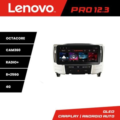 Navigáció Lexus RX300 2003-2008 Lenovo PRO 8+256 12,3 hüvelykes qled android 4G DSP gps internet Kit-RX300