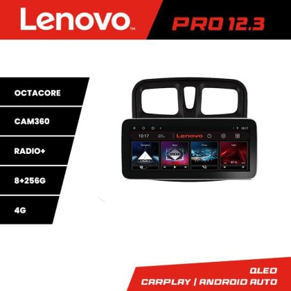 Navigáció Dacia Sandero 2012-2020 var B Lenovo PRO 8+256 12,3 hüvelykes qled android 4G DSP gps internet a