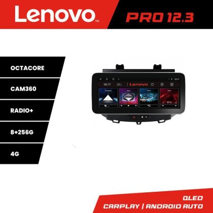 Navigáció Opel Grandland X Crossland X 2016-2020 Lenovo Qled 12.3 hüvelykes Octa Core 8+256 360 DSP ADAS Carplay android auto rádió internet Kit-+PRO-12.3-8+256