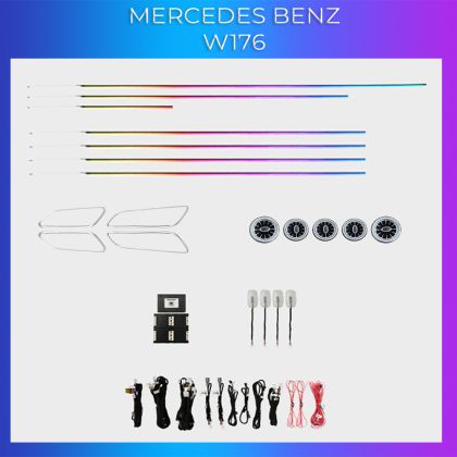 Mercedes Benz W176 COMBO hangulatvilágítás komplett telefonvezérlő vagy eredeti rendszer szett