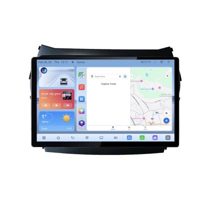 Navigatie Hyundai IX45 Santa Fe 2013-2015 Qled 1K Octa Core 4+64 LTE 4G DSP Wifi 5Ghz android auto carplay radio gps internet EDT-E413V3