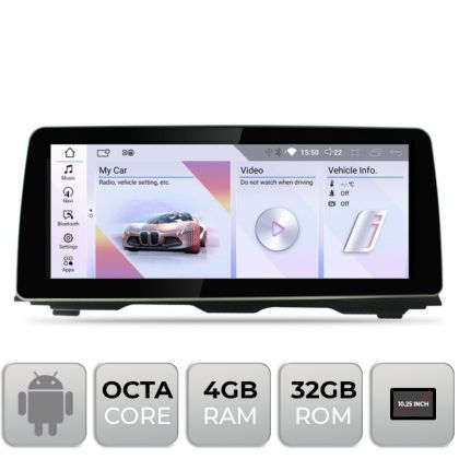Navigatie BMW Seria 5 F10 2016-2017 cu ecran EVO Android ecran 10.25" 4+32 4G BT