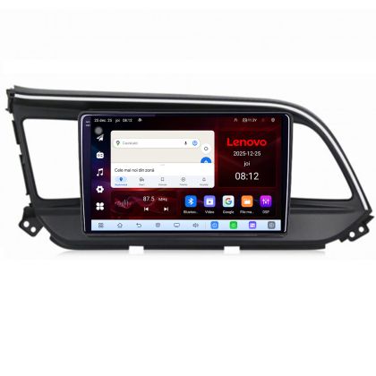 Navigatie Hyundai Elantra 2018- Lenovo Kit-1581 8 Core 2.2 Ghz 8+128 Qled Incell 1K Android 360 Carplay DSP AHD 1080P ADAS 4G Wifi 5Ghz Bluetooth PRO