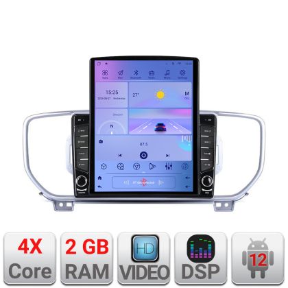 Navigáció Kia Sportage 2016 K-576 TESLA típusú 9.7"-os képernyő Android Rádió Bluetooth Internet GPS WIFI 2+32 DSP Négymagos