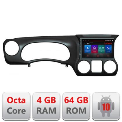 Navigáció Jeep Wrangler 2014-2016 Android rádió gps internet Octa Core 4+64 LTE Kit-wr-15+EDT-E510-PRO